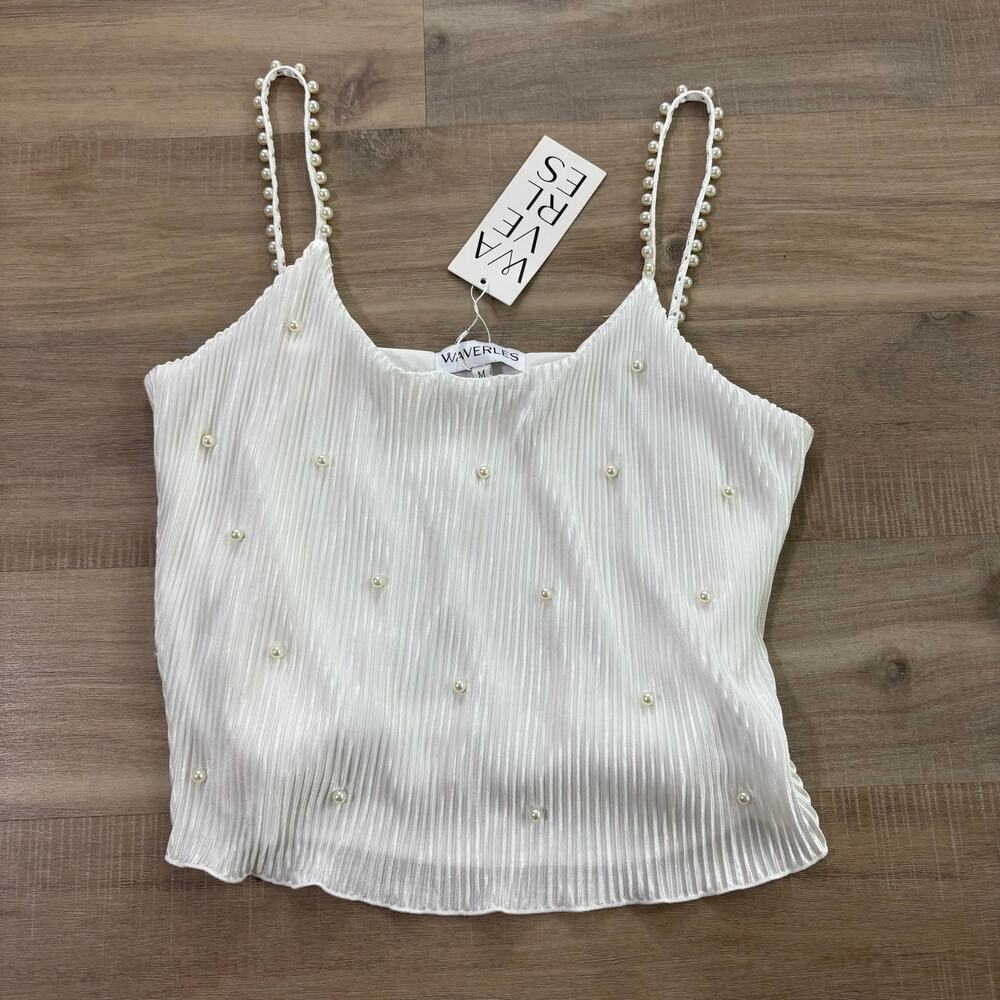 NWT Waverles Piper Pearl Tank Top Bridal Pajamas Women Size Medium